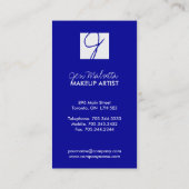 Modische Monogramm-Visitenkarten Visitenkarte (Rückseite)