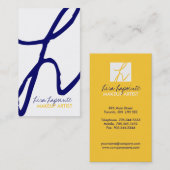 Modische Monogramm-Visitenkarten Visitenkarte (Vorne/Hinten)