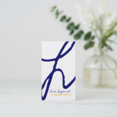 Modische Monogramm-Visitenkarten Visitenkarte (Stehend Vorderseite)
