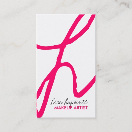 Modische Monogramm-Visitenkarten Visitenkarte (Vorderseite)