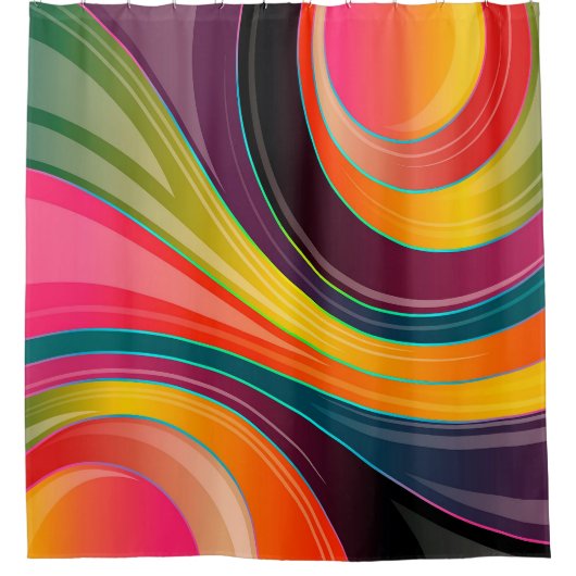 Modische multi Farbe Duschvorhang (Vorderseite)