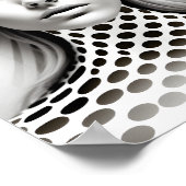 Modische optische Illusion schwarz-weiß Poster (Ecke)