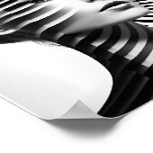 Modische optische Illusion schwarz-weiß Poster (Ecke)