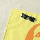 Modische Orange Dancing Girl Silhouette Strandtuch (Beispiel)