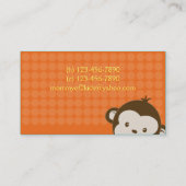 Modische orange Tour-/Mama-Telefonkarte Telefonnummerkarte (Rückseite)