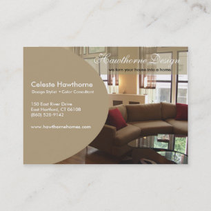 Modische Ovale Profil-Visitenkarte Visitenkarte