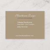 Modische Ovale Profil-Visitenkarte Visitenkarte (Rückseite)