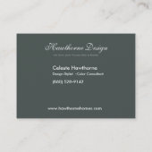 Modische Ovale Profil-Visitenkarte Visitenkarte (Rückseite)