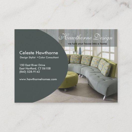 Modische Ovale Profil-Visitenkarte Visitenkarte (Vorderseite)