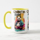 Modische Panda Art | Spaß und Whimsical Tasse (Links)