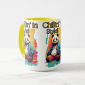 Modische Panda Art | Spaß und Whimsical Tasse (Vorderseite Links)