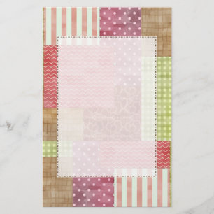 Modische Patchwork-Steppdecke Briefpapier