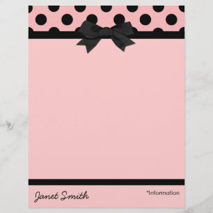 Modische Pink & Black Business Letterhead Briefkopf