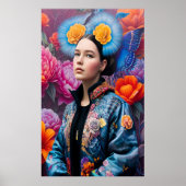 Modische Prinzessin in einer Jacke Poster (Vorne)