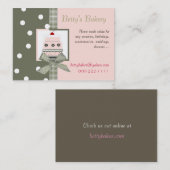 Modische rosa und kakifarbige Visitenkarte (Vorne/Hinten)