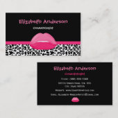 Modische rosa und schwarze visitenkarte (Vorne/Hinten)