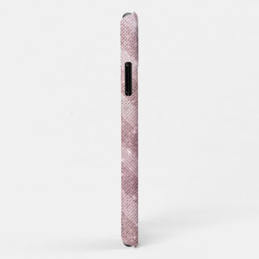 Modische Rose Gold Glitzer Foto Name Stilvoll Case-Mate iPhone Hülle (Hinten/Rechts)
