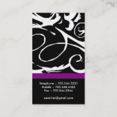 Modische Salon-Visitenkarte Visitenkarte (Rückseite)