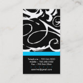 Modische Salon-Visitenkarte Visitenkarte (Rückseite)