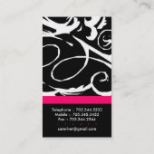 Modische Salon-Visitenkarte Visitenkarte (Rückseite)