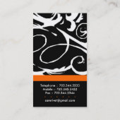 Modische Salon-Visitenkarte Visitenkarte (Rückseite)