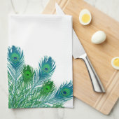 Modische schicke Pfau-Federn Geschirrtuch (Viertel Falte)