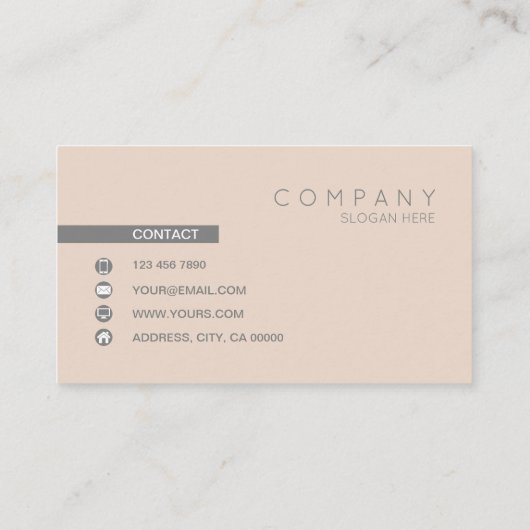 Modische schicke zeitgenössische Visitenkarte (Rückseite)