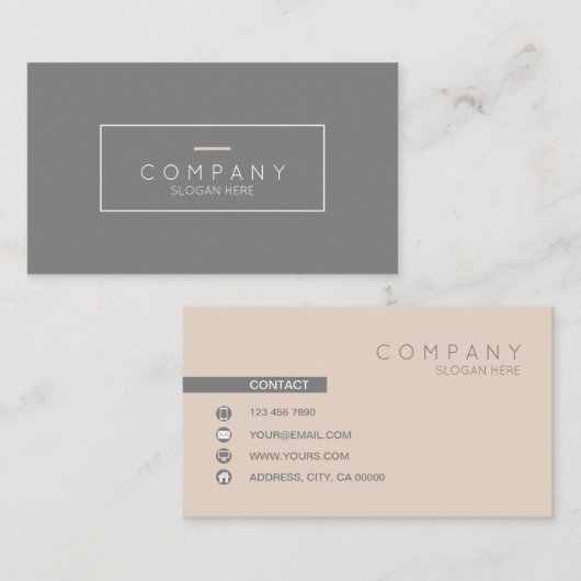 Modische schicke zeitgenössische Visitenkarte (Vorne/Hinten)