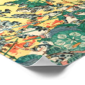 Modische Schlacht von Fröschen durch Kawanabe Kyos Poster (Ecke)