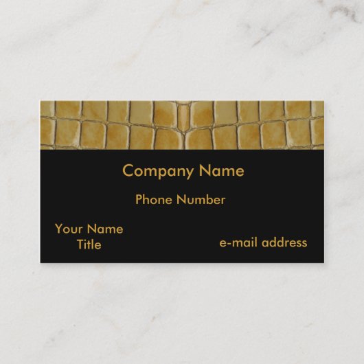 Modische Schlangenhaut Visitenkarte (Vorderseite)