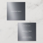 Modische Schwarz-weiße Beruflich Moderne Cool Quadratische Visitenkarte (Vorne/Hinten)