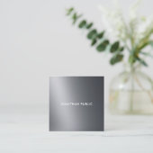 Modische Schwarz-weiße Beruflich Moderne Cool Quadratische Visitenkarte (Stehend Vorderseite)