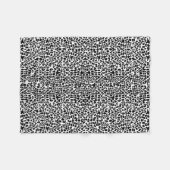 Modische Schwarzweiss-Leopard-Druck-Tier-Stellen Fleecedecke (Vorderseite (Horizontal))