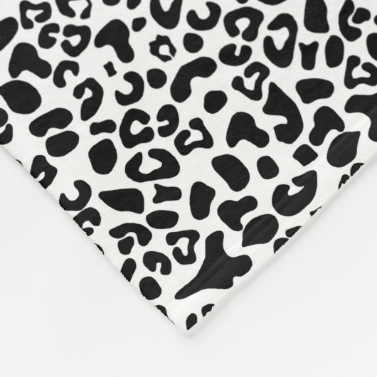 Modische Schwarzweiss-Leopard-Druck-Tier-Stellen Fleecedecke (Ecke)