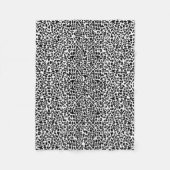 Modische Schwarzweiss-Leopard-Druck-Tier-Stellen Fleecedecke (Vorderseite)