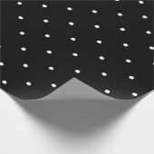 Modische Schwarzweiss-Tupfen Geschenkpapier (Ecke)