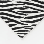 Modische Schwarzweiss-Zebra-Streifen-Tierdruck Fleecedecke (Ecke)
