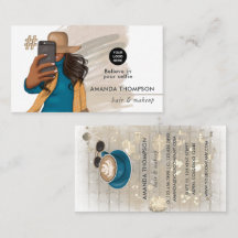 Modische Selfie Girl Business Card