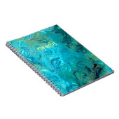 Modische smaragdblaue Imitate aus Marmor Notizblock (Rechte Seite)