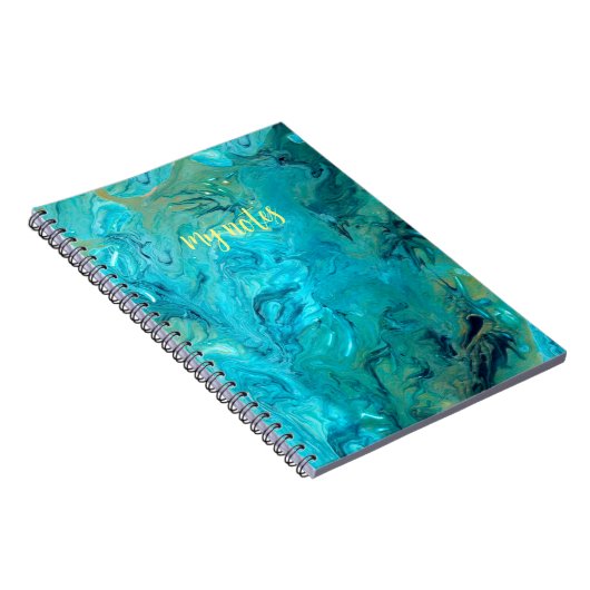 Modische smaragdblaue Imitate aus Marmor Notizblock (Rechte Seite)