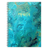 Modische smaragdblaue Imitate aus Marmor Notizblock (Vorderseite)