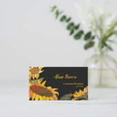 Modische Sonnenblumen Beruflich Visitenkarte (Stehend Vorderseite)