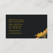 Modische Sonnenblumen Beruflich Visitenkarte (Rückseite)