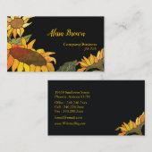 Modische Sonnenblumen Beruflich Visitenkarte (Vorne/Hinten)