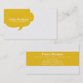 Modische Sprache-Blase Visitenkarte (Vorne/Hinten)