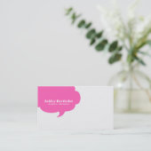 Modische Sprache-Blase Visitenkarte (Stehend Vorderseite)