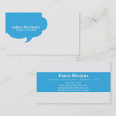 Modische Sprache-Blase Visitenkarte (Vorne/Hinten)