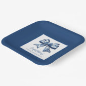 Modische stilvolle blaue Abschlussfeier Pappteller (Gewinkelt)