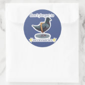 modische Taube Runder Aufkleber (Tasche)