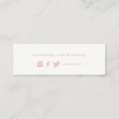 Modische tausendjährige sozial-Medium-Vernetzung Mini Visitenkarte (Rückseite)